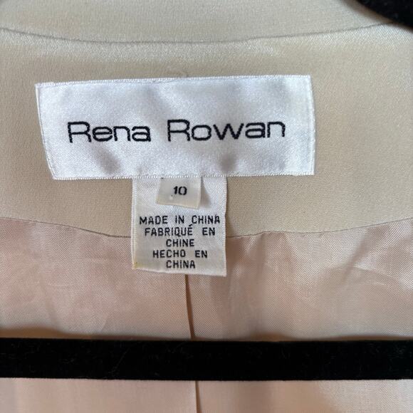 vintage cream silk jacket blazer mother of pearl buttons size 10 rena rowan - Picture 3 of 8